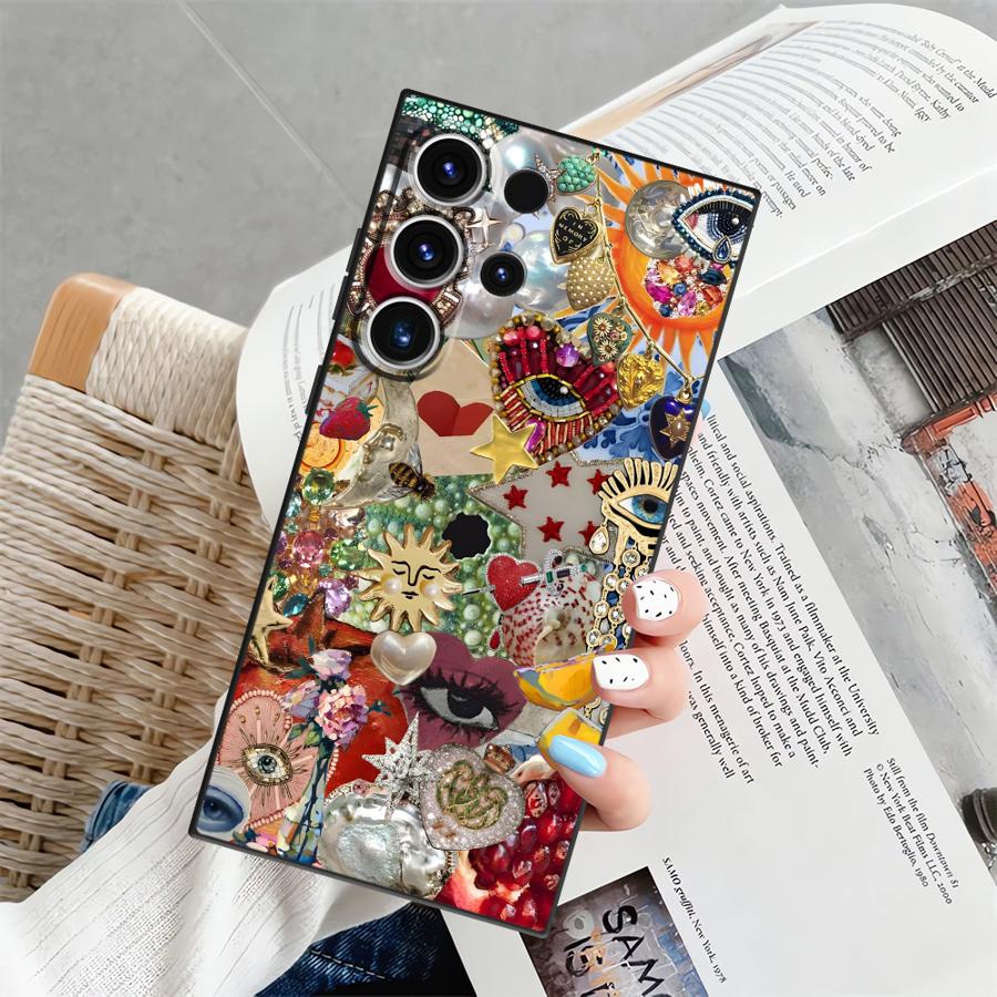 Samsung Galaxy S24 - 심플 패턴 푼다 폰 커버 케이스