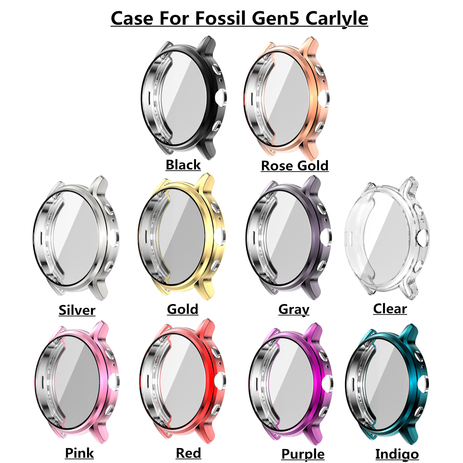 화석 Gen 5 Carlyle 스마트 시계 범퍼 쉘용  - Fossil Smartwatch Accessories 리뷰 및 가격