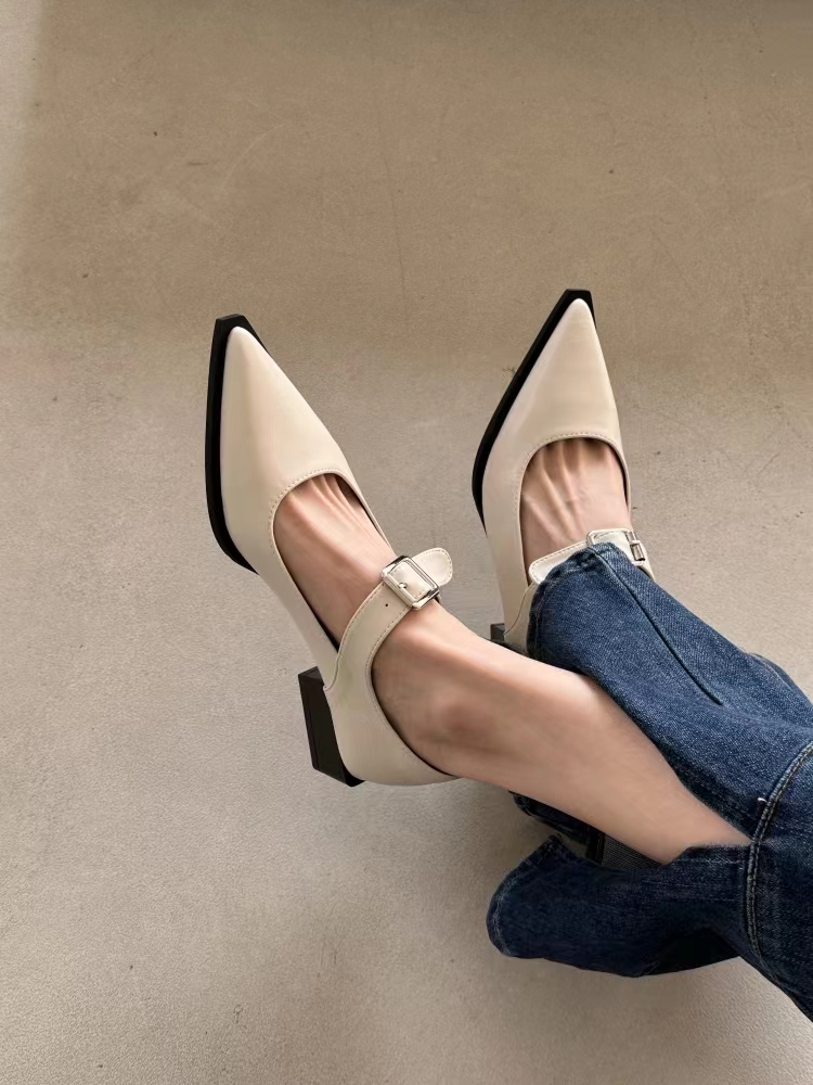 *패션 메리 제인 슈즈 여성용 봄 가을 신상 벨트 버클 - Leather Classic Strap 리뷰 및 가격