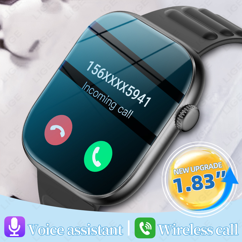 LIGE 스마트 워치 남성용 1.83인치 HD 스크린  - Smartwatch Custom 리뷰 및 가격